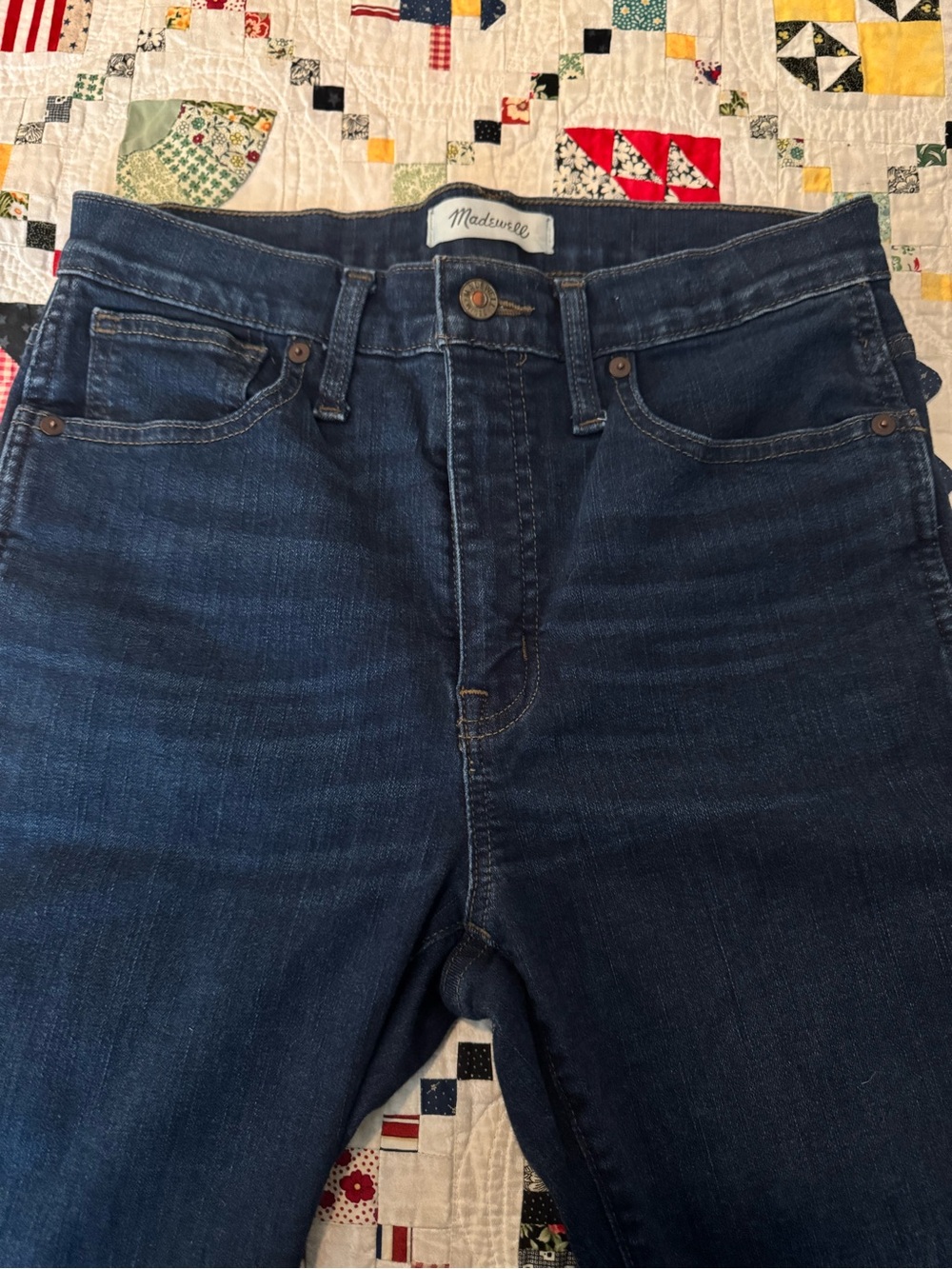 Madewell Dark Indigo High Rise Skinny Jeans